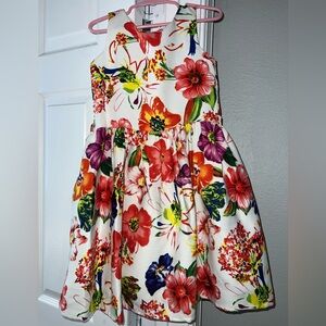Dorissa Girls Dress in Vibrant Floral Pattern, Size 6